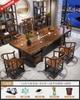 Mesa de té y silla de madera maciza de gran tamaño, conjunto uno en uno, cinco sillas, nueva mesa de centro china para el hogar, mesa de té de oficina de una pieza