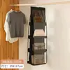 Bolsa de almacenamiento para el hogar, bolsa colgante, bolsa de almacenamiento multicapa de doble cara a prueba de polvo, bolsa organizadora plegable colgante para bolso de mano