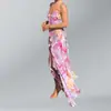 Verão 2026 Amazon Nova Roupa Feminina Europeia e Americana: Vestido Estampado com Alça em V Sexy e Elegante para o Dia a Dia