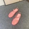 Zhao* Si Songjia Mismo Estilo Punto Clásico Romano Zapatos de Mujer Sandalias de Verano Playa Mujer Diario