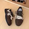 Zapatos Deportivos Transpirables con Cordones Serie 2026 Zapatos Forrest Gump Estilo Coreano Antideslizantes Casual para Correr Primavera y Otoño Suela Plana Gamuza para Mujer Nuevo Estilo