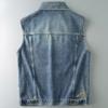 Nuevo Chaleco de Mezclilla Lavado Azul de Alta Gama para Hombre, Marca de Tendencia para Primavera y Otoño, Corte Delgado, Estilo Coreano, Chaleco Chaqueta Versátil