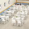 Restaurante Casa Mesa de Jantar e Cadeira Retangular Mesa Combinada Café da Manhã Lanchonete Cantina Fast Food Restaurante Mesa Especial e Cadeira Fábrica 6