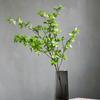 Nuevo reloj de pared colgante de planta verde simulada para casa, hotel, 3 horquillas, reloj colgante de Japón, decoración de auditorio de bodas Mori, flores artificiales al por mayor