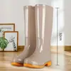 Botas de lluvia antideslizantes de caña alta para mujer, botas de goma impermeables para adultos para uso en exteriores en días lluviosos, zapatos de agua de caña media de verano