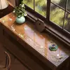 Nuevo Tapete para Mesa Lateral de Estilo Chino Semitransparente, Impermeable, Resistente al Aceite, No Requiere Lavado, Lujo Ligero, Sensación de Alta Gama, Tapete Protector para Encimera de Mueble de TV