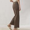 Pantalones casuales de primavera y verano para mujer, plisados, sencillos, sueltos, cómodos, elásticos, Miyake, pantalones rectos adelgazantes de cintura alta clásicos