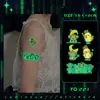 Pegatinas de Tatuaje Luminosas de Dibujos Animados para Niños Nuevas Lindas Duraderas Impermeables Pegatinas para Fiesta de Zoológico Brazo Espalda Impermeables