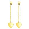 Pendientes Huecos Europeos y Americanos Transfronterizos Sencillos de 5 cm de Largo con Forma de Corazón, Tachuelas Elegantes y de Moda de Acero Inoxidable, Se Pueden Grabar con Láser con Logo