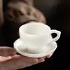 Taza de Té de Cerámica con Asa, Taza Maestra Antiescaldado, Juego de Té Kung Fu, Taza de Café Pequeña