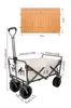 Carro Plegable para Acampada al Aire Libre Carro de Camping Carro Carro Carro Carro Carro Carro Portátil para el Hogar Carro de Empuje y Tracción