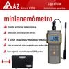 Preço Promocional Az8905 Anemômetro Temperatura e Umidade Ponto de Orvalho Termômetro de Globo Úmido Anemômetro de Alta Precisão Anemômetro de Pequeno Impulsor