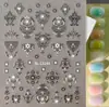 Adesivos de Arte para Unhas com Padrão de Cor Esmaltado Chinês Papel de Seleção Própria Estampagem a Quente Flores Tridimensionais Embasadas Borboletas Adesivos para Unhas Estilo SL