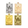 Al por mayor DIY aleación joyería accesorios cuadrado tarjeta de tarot colgante pulsera llavero colgante decorativo J502