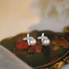 Aretes de Cruz de Perla de Plata S925 Gigante Nuevos Aretes de Cuentas X Moda Transfronteriza Aretes de Diamante Zircón