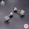Pendientes Aifula de Moissanita con Forma de Cruz Starlight, Pendientes Versátiles y Brillantes, Plata de Ley S925 Chapada en Platino, Pendientes Elegantes