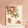 Pintura al óleo digital de bricolaje, pintura al óleo de relleno pintada a mano, estilo chino, pintura simple de caqui, pintura decorativa, pintura china, todo va bien