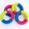 Juguete para perros con limpieza de muelas, TPR de color, anillo de espinas, juguete de entrenamiento con costuras de color, suministros para mascotas