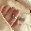 Versión coreana del anillo de plata de ley 925 con sentido de diseño nicho, anillo de viento frío para mujer que no se desvanece, anillo pesado retro, joyería al por mayor