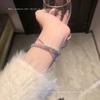 Pulsera de Circonita Perla Diseño de Nicho Brazalete Apilable de Pedrería Estilo Frío Moda Versátil Temperamento Sentido Avanzado Joyería de Mano