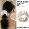 Scrunchie com vibe feminina, elástico de cabelo coreano fofo, acessório de cabelo estilo preguiçoso oversized, faixa de cabelo para coque