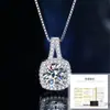 Collar de Plata de Ley S925 con Moissanita de Color D Incrustada con Diamantes, Ocho Corazones y Ocho Flechas, Lujo Accesible, Moda de Nicho, Cadena para Clavícula para Mujeres