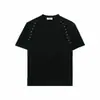 Camiseta de Verano para Hombre de Manga Corta, Línea de Hombro Metálica Negra de Nicho, Alta Gama, Atractiva, Hombro Derecho, Manga de Cinco Cuartos de la Calle Alta Americana