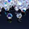 Cuentas sueltas de cristal de dos puntas con borde superior, de 4 mm, para manualidades, accesorios de joyería