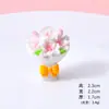Buquê Doce e Delicado Acessórios de Resina Rosa Tulipa DIY Ornatos de Mesa Curativos Decoração de Loja de Flores de Casa de Bonecas