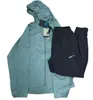 Conjunto Outono e Inverno 2025 em Estoque Novo Calça de Seda Gelada de Secagem Rápida Jaqueta Esportiva Casual com Zíper e Capuz Roupas de Proteção Solar para Homens