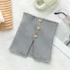 Bufanda de Cuello Falso con Botones de Punto para Mujer Primavera Otoño Invierno Decoración de Suéter Cuello Falso Versátil para Suéter