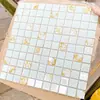 Mosaicos de vidrio cristalino piezas pequeñas para paredes de fondo, baño, pegatinas para paredes de piscina, estanque de peces autoadhesivo, rompecabezas de piscina