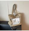 Bolsa de Lona Transfronteriza para Mujer, Gran Capacidad, Nuevo Modelo 2025, Bolso de Hombro Simple Versátil de Verano, Bolso Tote Casual para Estudiantes