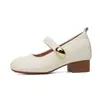 Sapatos de salto plataforma redondos e baixos com 7 cm de altura para mulheres, nova coleção primavera/outono 2026, com sola ultrassuave e salto grosso, perfeitos para o dia a dia, estilo Mary Jane