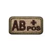 Insignia de Velcro Bordada Tipo A, Tipo B, Tipo Ab, Tipo O + Insignia Táctica de Tipo de Sangre Pos-Neg Insignia de Tipo de Sangre Completamente Bordada