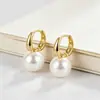 Pendientes de Perla de Moda Transfronterizos, Pinzas para Orejas de Lujo Ligero Estilo Francés, Diseño de Nicho, Elegantes Pendientes Estilo Chanel