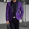 Traje Elegante con Cuello de Fruta Verde Transfronterizo para Cantante de Club Nocturno, Novio, Anfitrión de Boda, Vestido, Traje de Negocios