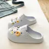 Zuecos EVA tipo Birkenstock de dibujos animados de donas, estilo japonés suave para chica, zapatillas versátiles de punta cerrada para viajar