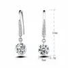 Deseo comercio exterior venta caliente pendientes de piedra de diamante desnudo Joyería Coreana Al por mayor cristal natural moda Pendientes de Joyería de Plata