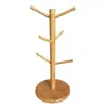 Kung Fu Tea Cup Storage Rack Prateleira Secagem Copo Rack Tea Set Dreno Rack de armazenamento Madeira maciça Bambu Cerimônia do chá acessórios Rack xícara de chá