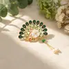 Broche de Flor de Peonía Guofeng para Mujer de Gama Alta Exquisito Estilo Antiguo Primavera y Verano Cheongsam Abrigo Chino Corsage Pin de Abrigo Accesorios