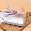 Caixa de embalagem de rolo de ovo transparente portátil Toalha fofa de estilo japonês transparente longa