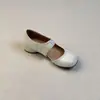 Zapatos Mary Jane rojos de cuero suave estilo retro francés, elegantes y versátiles, adecuados para combinar con faldas, con una sola correa y tacón grueso