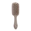 Escova Massageadora de Shampoo Eletrodepositada Transfronteiriça com Cabo Longo Pente de Shampoo de Silicone com Dentes Grossos e Cabo para Limpeza Profunda Artefato de Shampoo