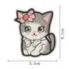 Parches lindos de gato bordados estilo británico retro, 9 parches adhesivos termoadhesivos de gatitos de dibujos animados para ropa y bolsos de niños