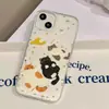 Gato tumbado y jugando, adecuado para funda de teléfono Apple 17, iPhone 16 Pro Max, nuevo 15, nicho 14, simple 13