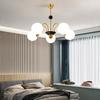Lámpara de Techo Moderna Simple Lámpara de Sala de Estar Araña de Dormitorio Lámparas Nórdicas Vidrio LED Araña Americana Lámparas de Restaurante