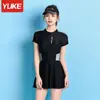Traje de baño para mujer, traje de baño deportivo, conservador, para adultos, nuevo, talla grande, que cubre la piel, adelgazante, traje de baño para piscina