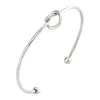 Pulsera de Acero Inoxidable con Nudo en Forma de Corazón, Nueva, Transfronteriza Europea y Americana, Pulsera de Moda, Simple y Versátil, Fabricante de Joyería de Acero Inoxidable