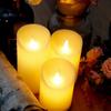 Suministro Directo de Fábrica Plástico Control Remoto Artificial Oscilante Luz de Vela Digital Led Decoración Confesión Boda Vela Grande